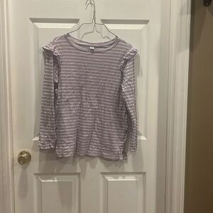 Old Navy, adult M, lilac stripe, long sleeve, blouse